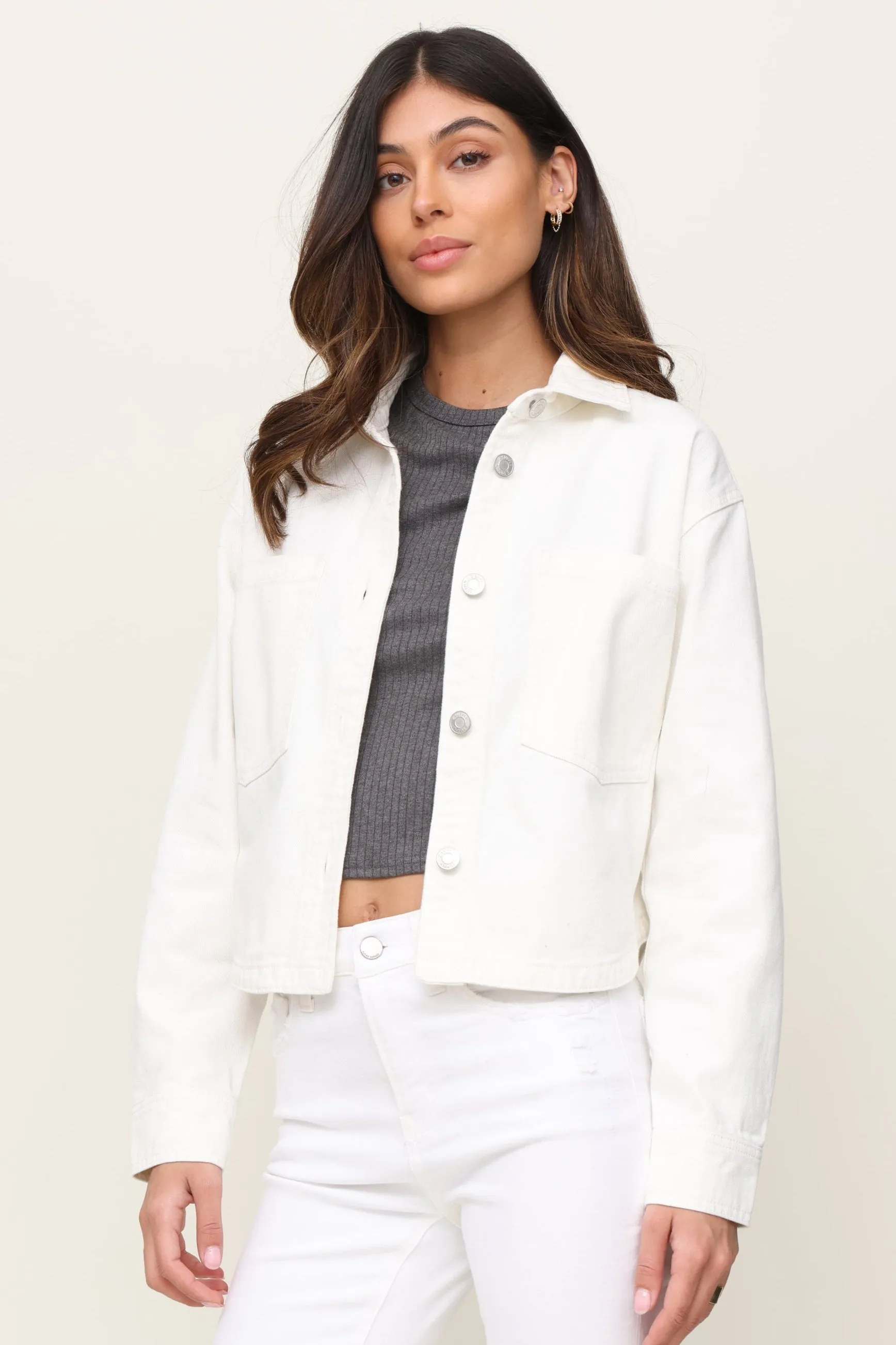 All Day White Denim Jacket