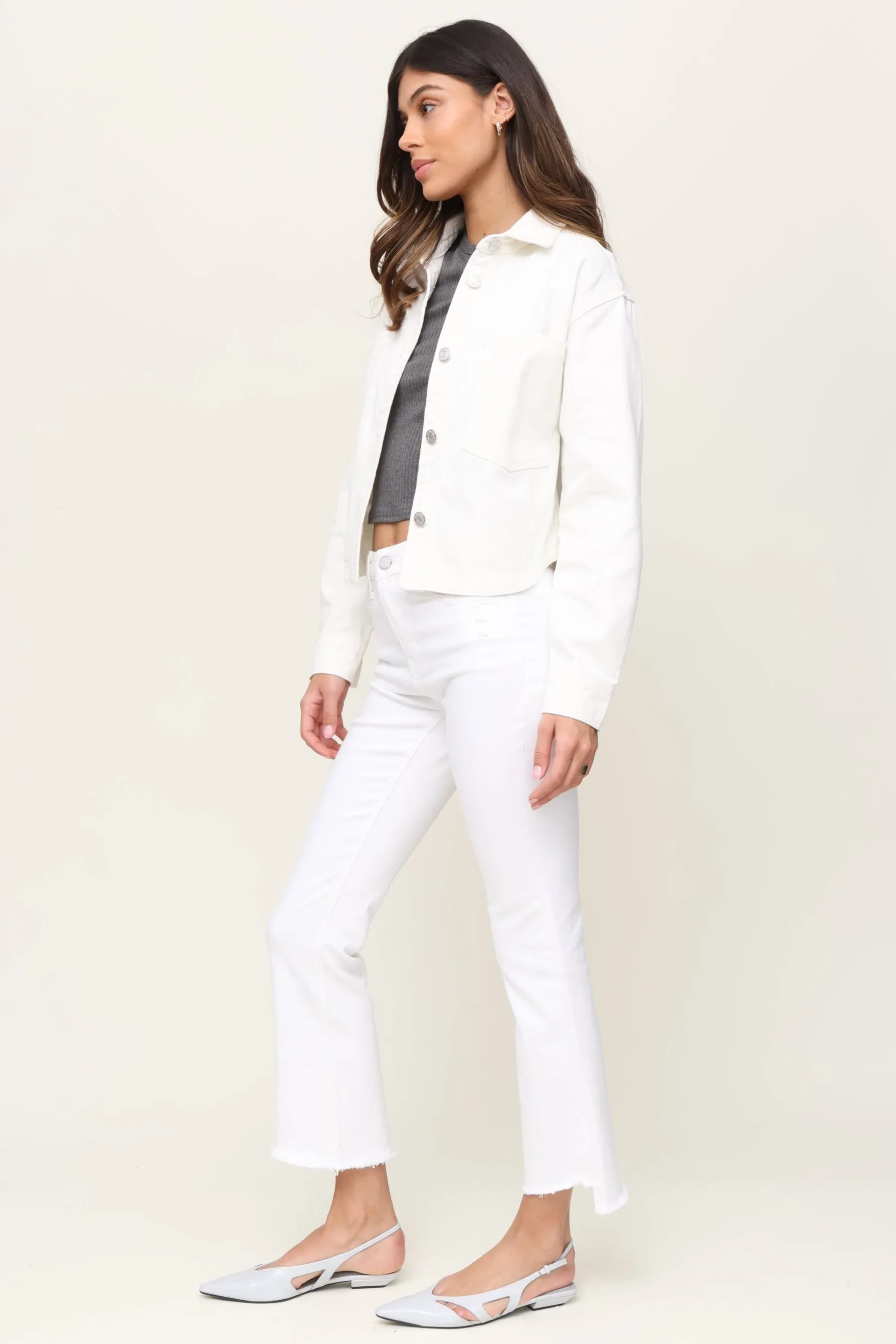 All Day White Denim Jacket