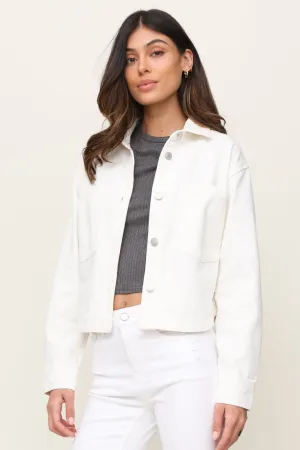 All Day White Denim Jacket