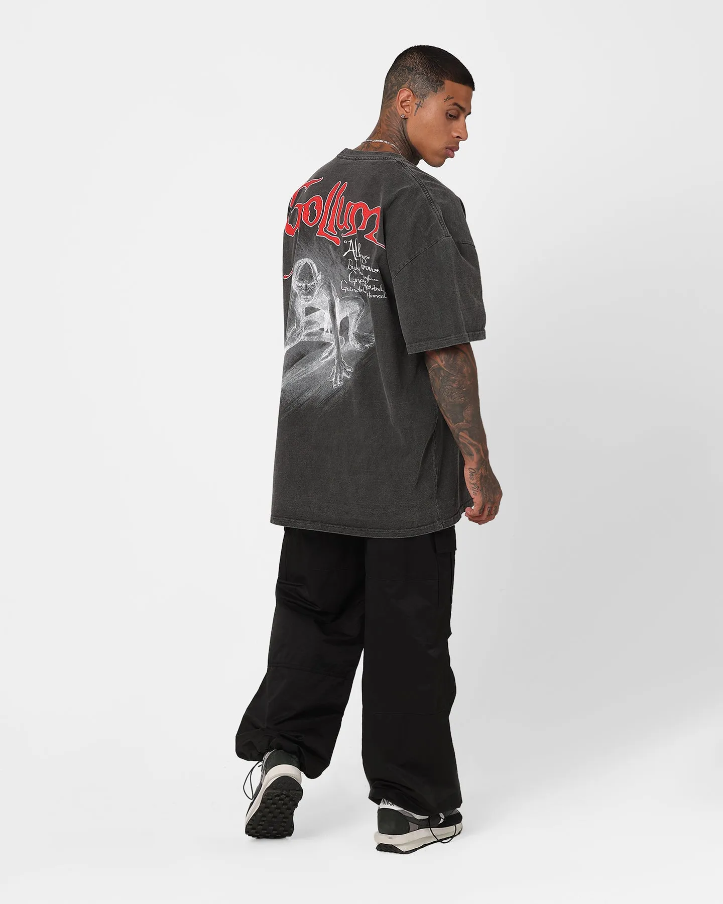 American Thrift X The Lord of The Rings Heavyweight Gollum Vintage T-Shirt Black Wash