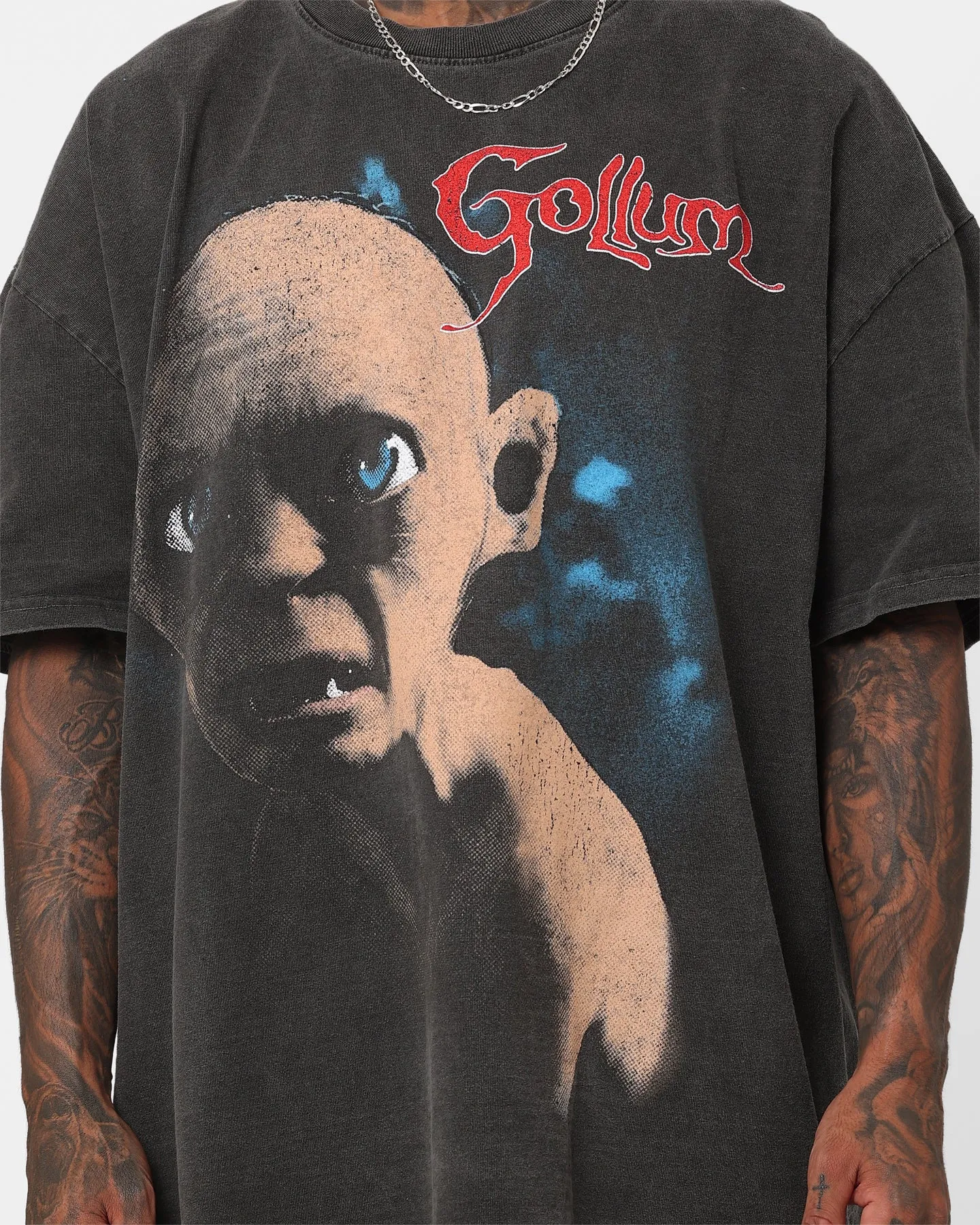 American Thrift X The Lord of The Rings Heavyweight Gollum Vintage T-Shirt Black Wash