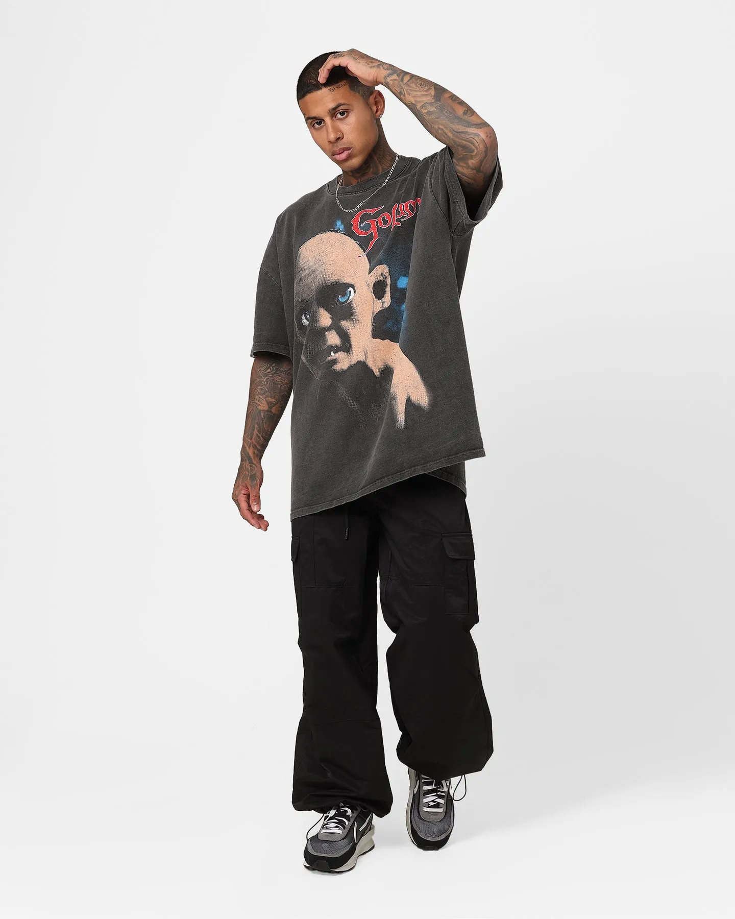 American Thrift X The Lord of The Rings Heavyweight Gollum Vintage T-Shirt Black Wash