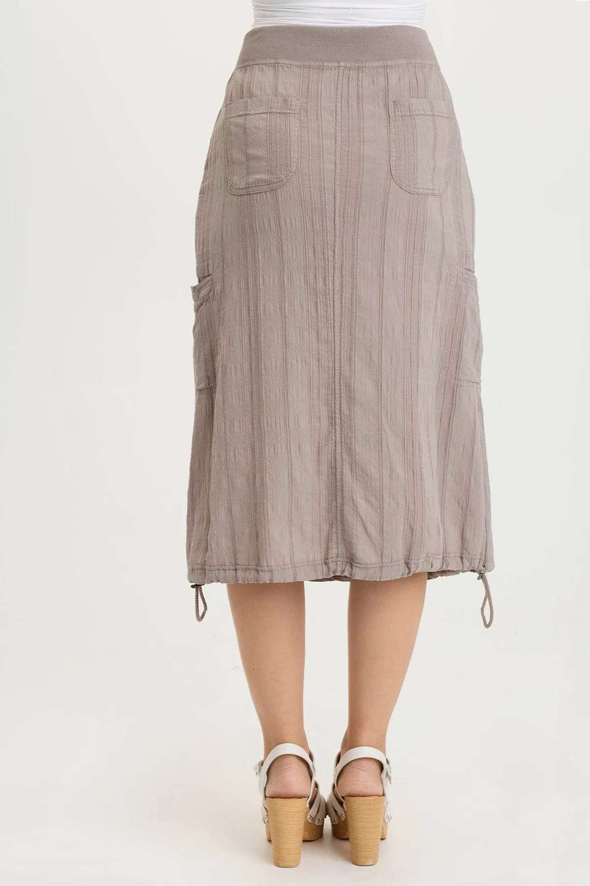 Aracelle Textured Gauze Cargo Bubble Hem Skirt