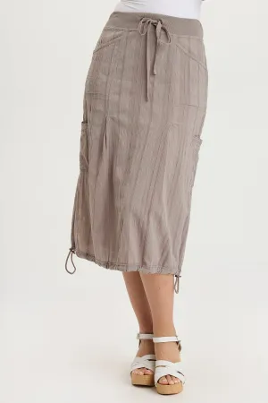 Aracelle Textured Gauze Cargo Bubble Hem Skirt