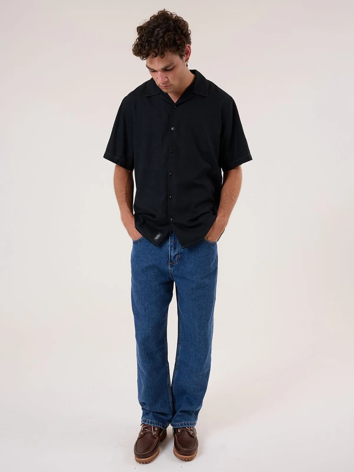 Behind It All Big Slacker Baggy Denim Jean - Rinsed Blues