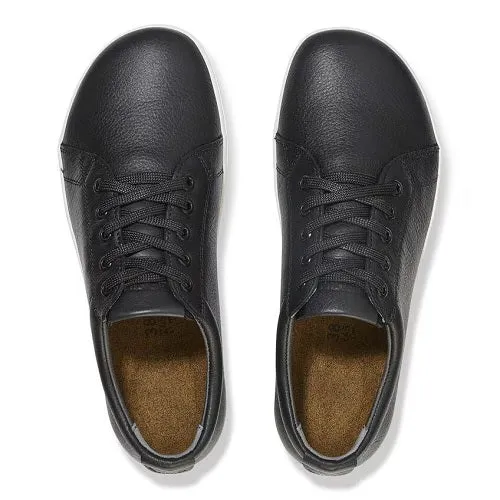 Birkenstock QO500 Sneaker, Black Leather with Black Laces, Men's 12-12.5
