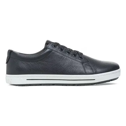 Birkenstock QO500 Sneaker, Black Leather with Black Laces, Men's 12-12.5