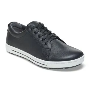 Birkenstock QO500 Sneaker, Black Leather with Black Laces, Men's 12-12.5