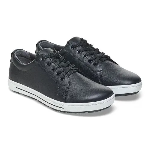Birkenstock QO500 Sneaker, Black Leather with Black Laces, Men's 12-12.5