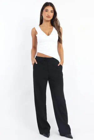 Black Slim Pant Straight Fit