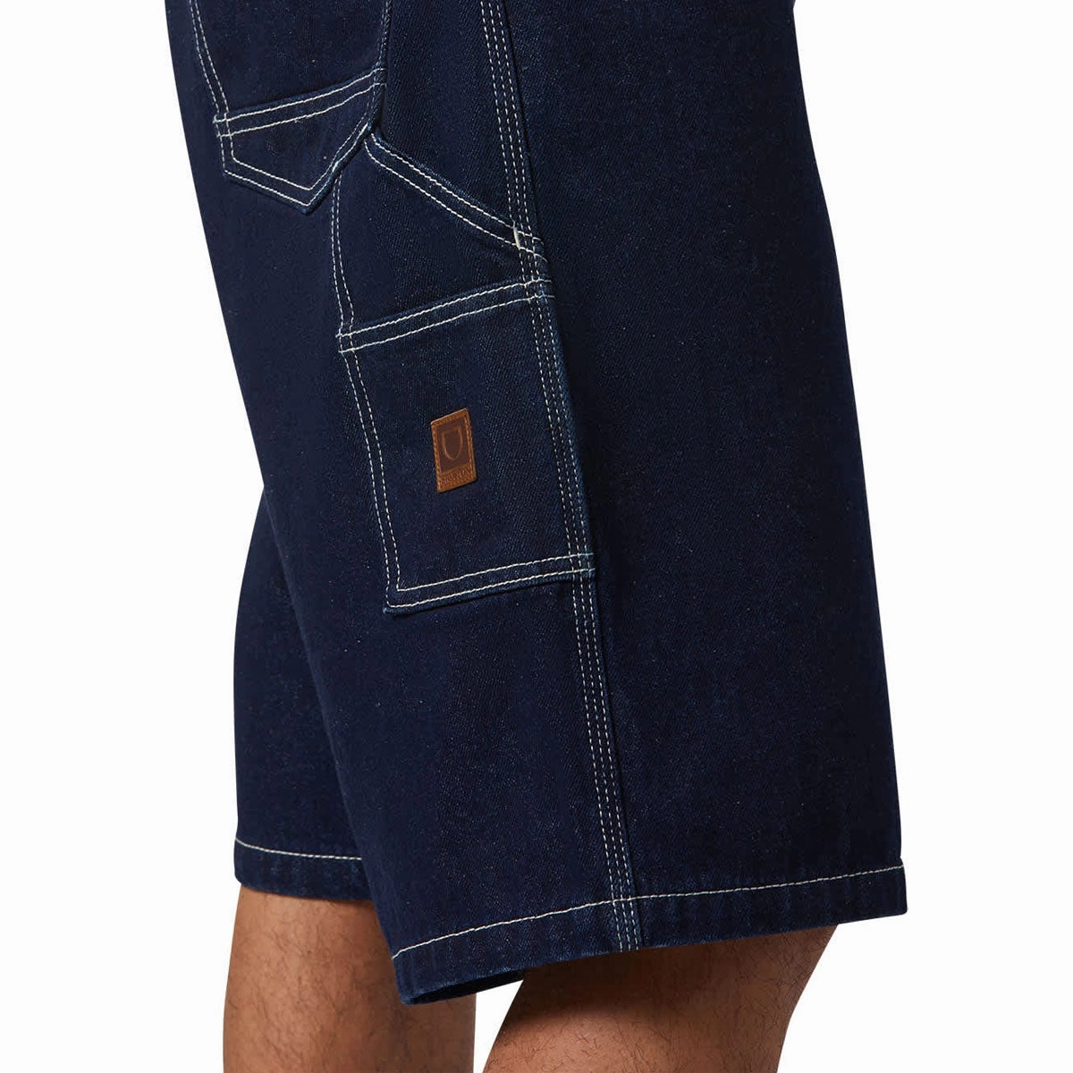 Brixton Builders Carpenter Baggy Shorts - Rinse Denim