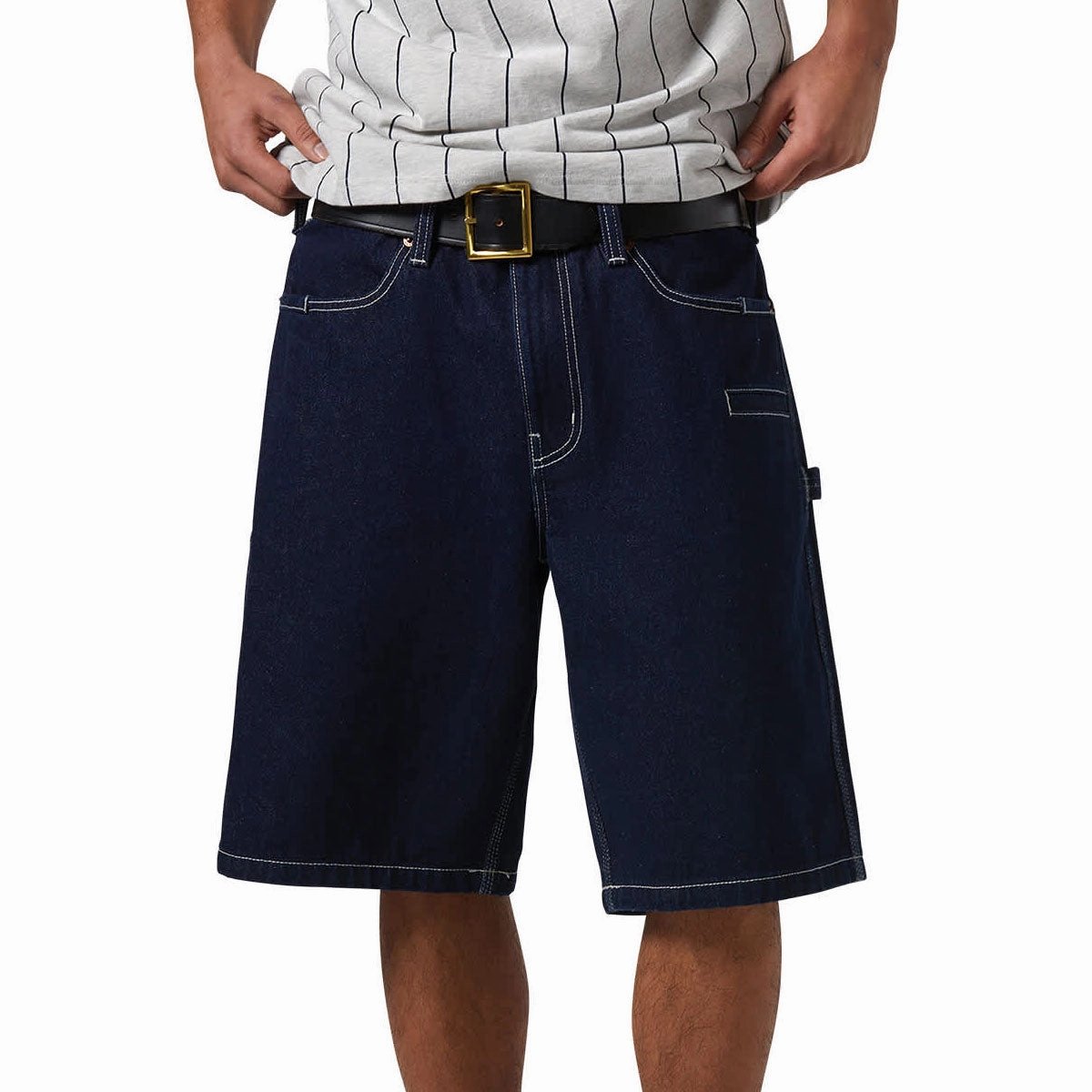 Brixton Builders Carpenter Baggy Shorts - Rinse Denim