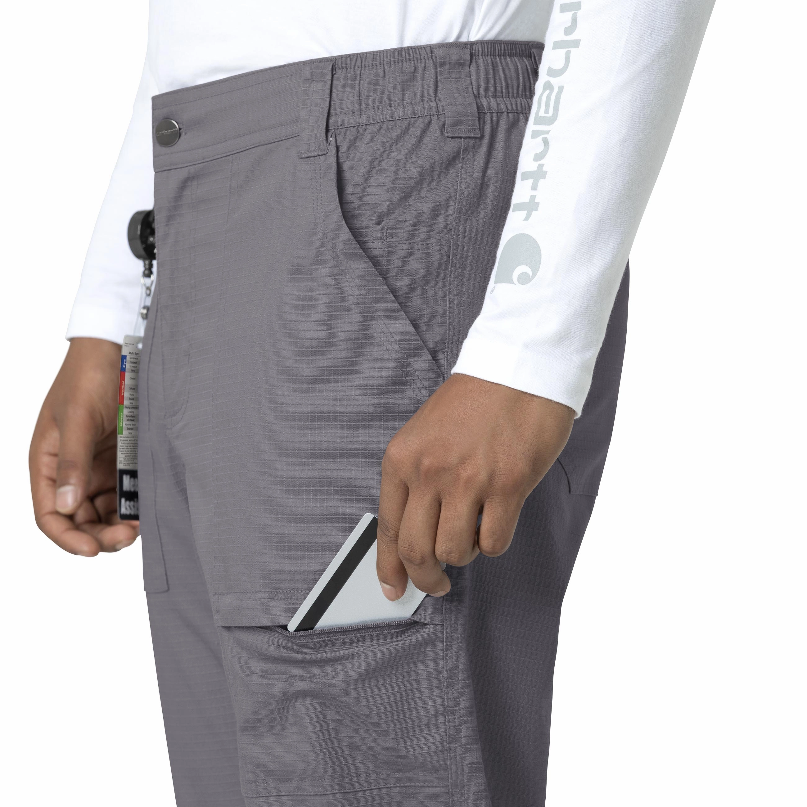 Carhartt Rugged Flex Ripstop Men's Straight Leg Scrub Pant - Pewter