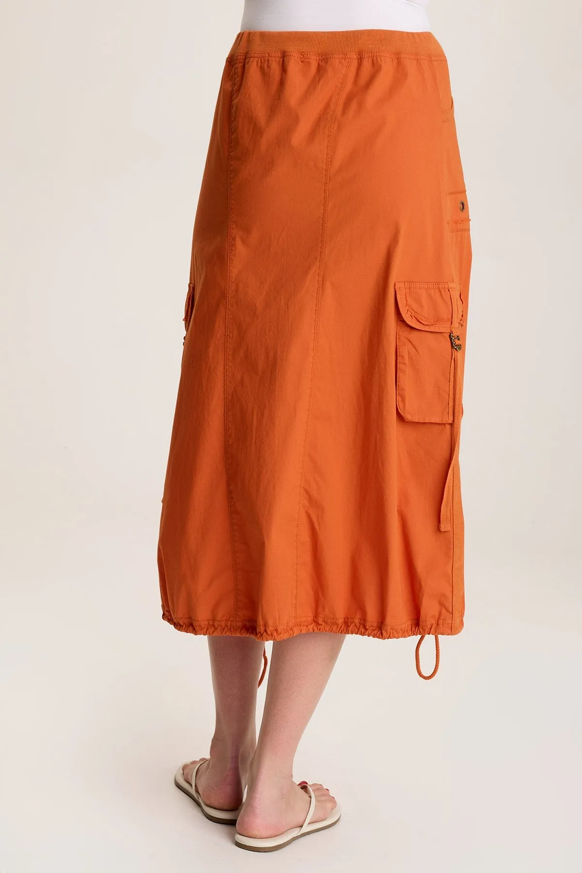 Castalina Poplin Cargo Midi Skirt