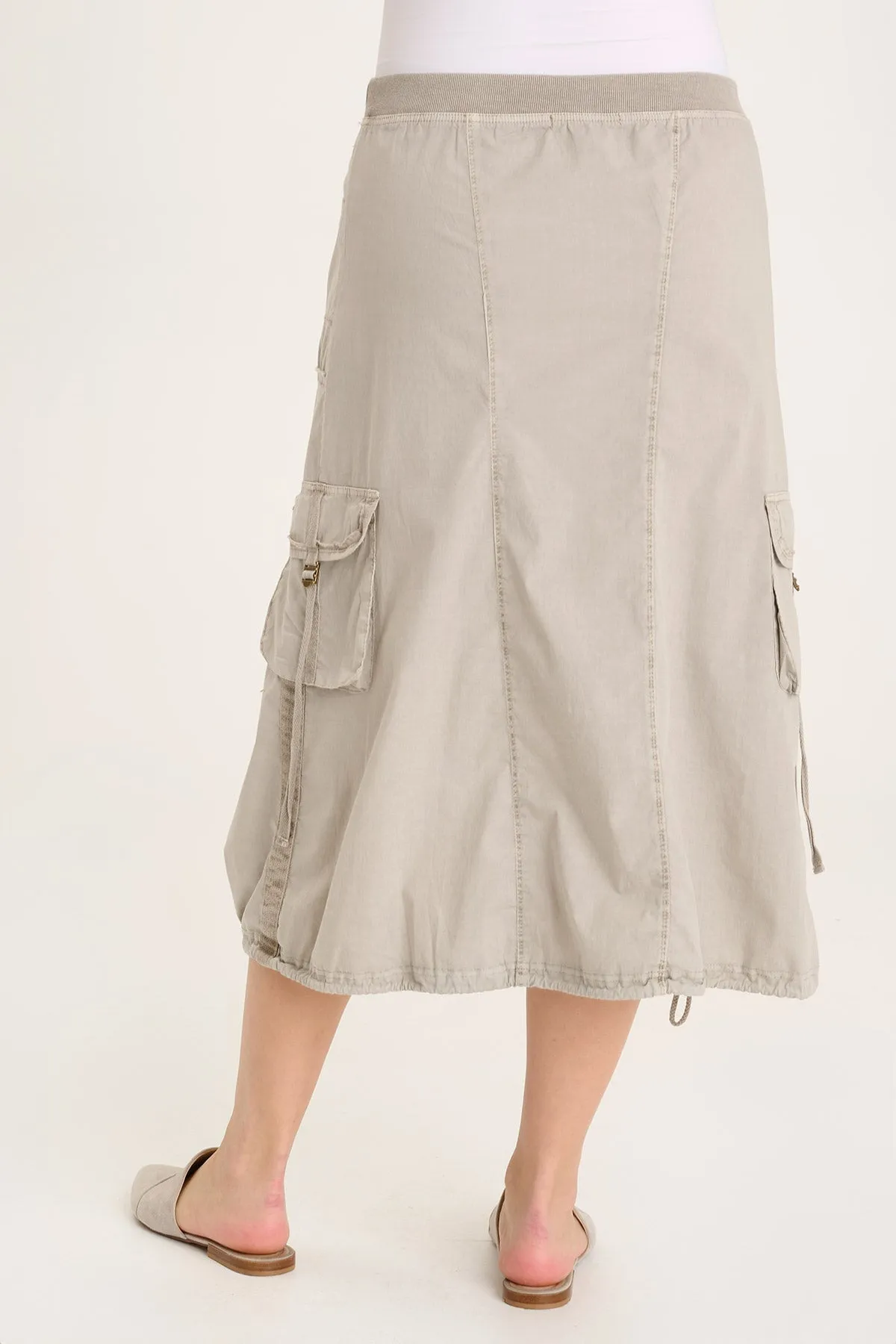 Castalina Poplin Cargo Midi Skirt