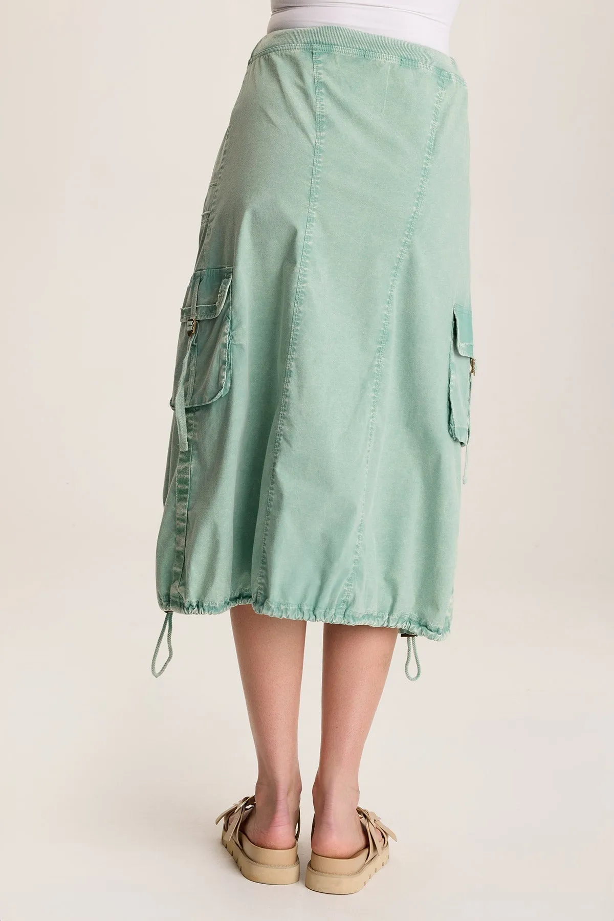 Castalina Poplin Cargo Midi Skirt