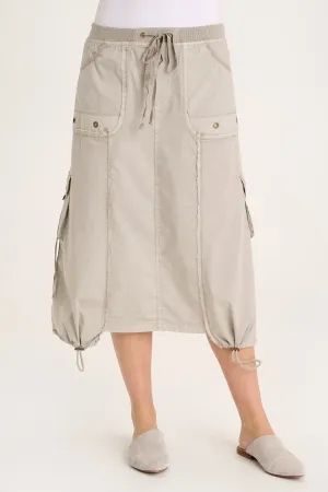 Castalina Poplin Cargo Midi Skirt