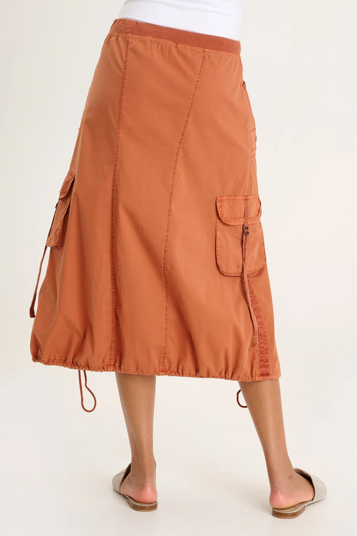 Castalina Poplin Cargo Midi Skirt