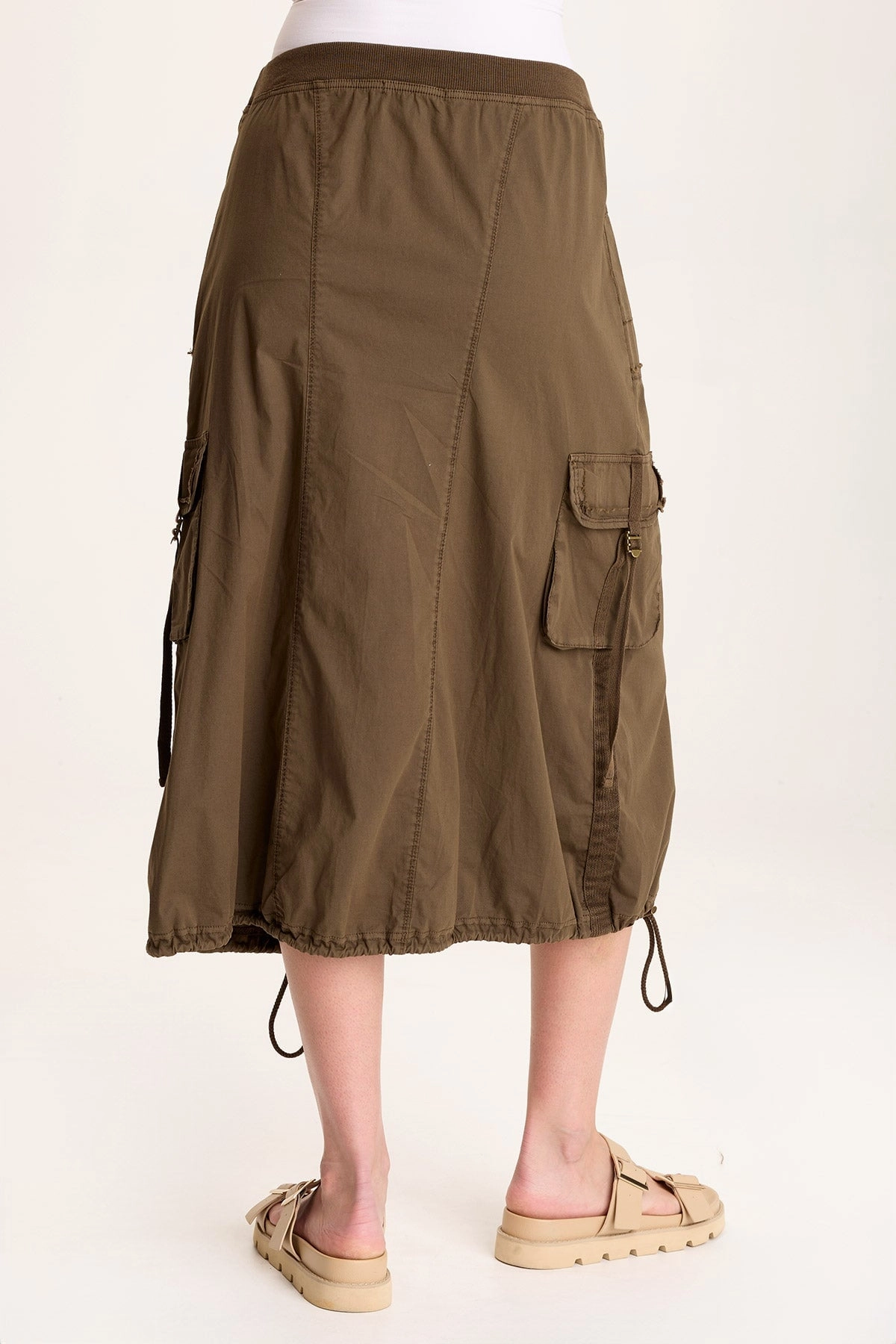 Castalina Poplin Cargo Midi Skirt