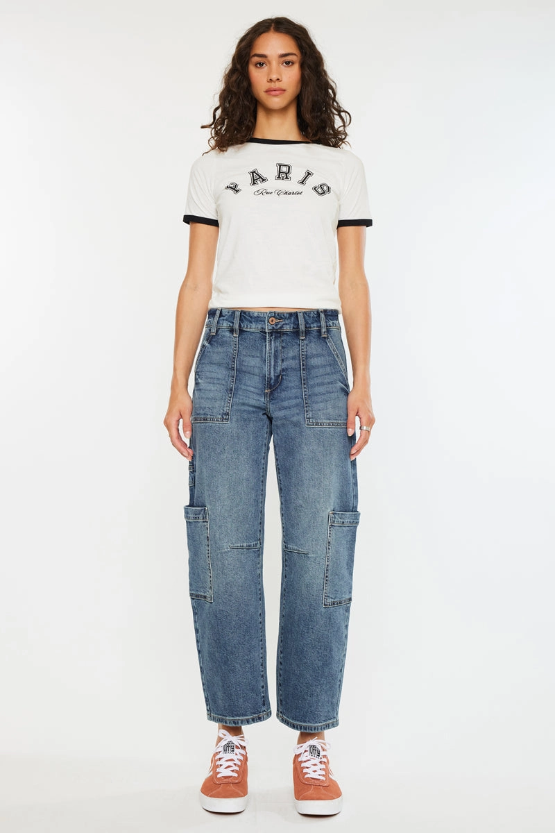Charly Low Slung Barrel Jeans