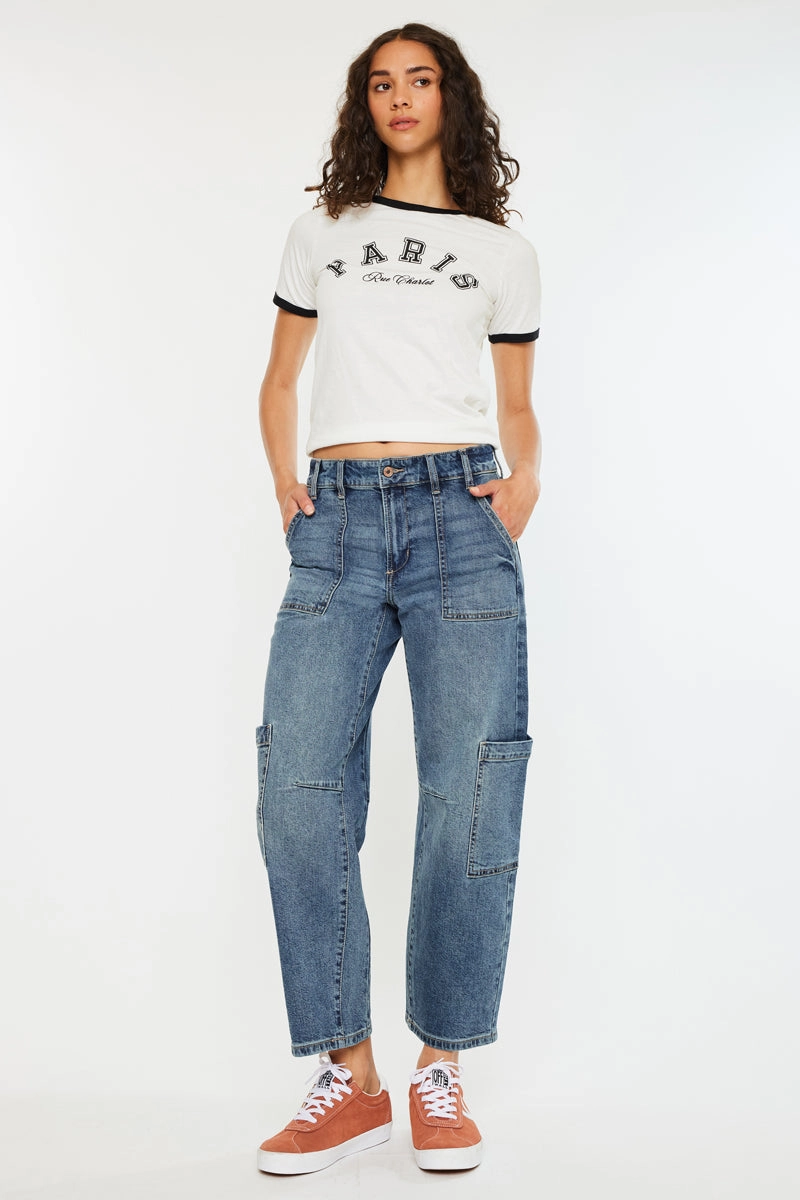 Charly Low Slung Barrel Jeans