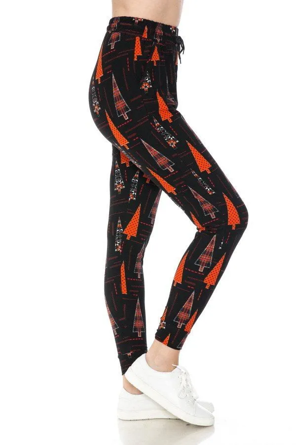 Christmas Tree Buttery Soft Joggers - Final Sale