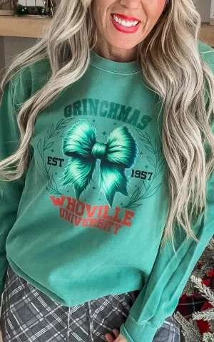 Christmas University Garment Dyed Sweatshirt | Comfort Colors**