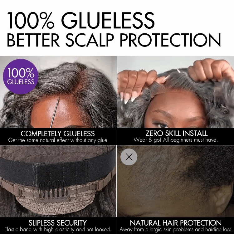 Crazy Wednesday | Mature Boss Salt and Pepper Bouncy Egg Curls Glueless Minimalist HD Lace Grey Wig