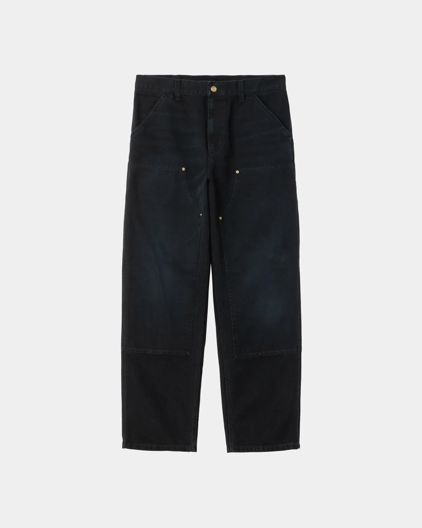 Double Knee Pant - Stone Canvas | Black