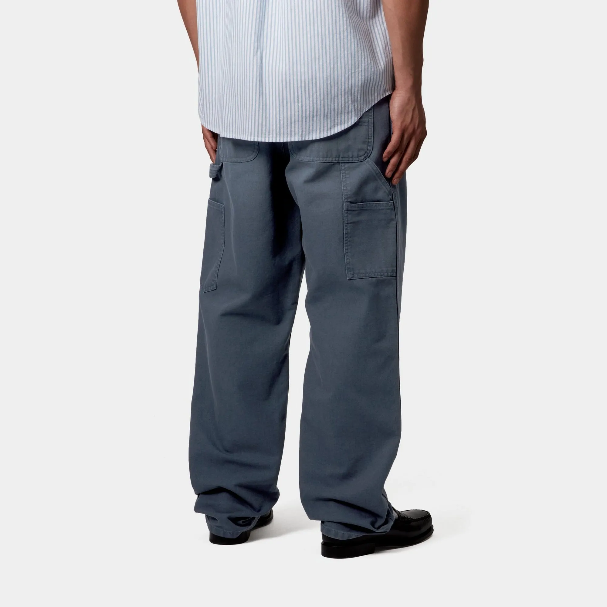 Double Knee Pant - Stone Canvas | Dusky Blue