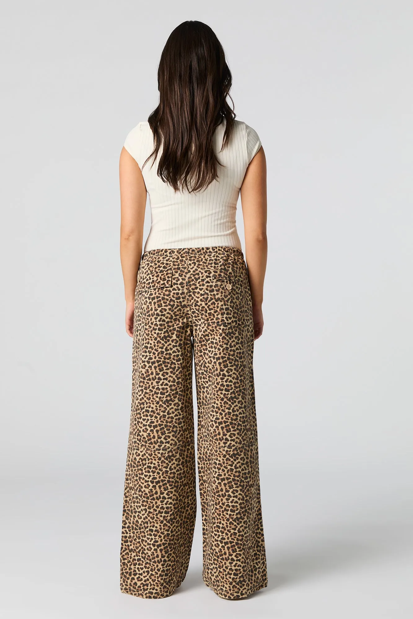 Drawstring Wide Leg Cargo Pant