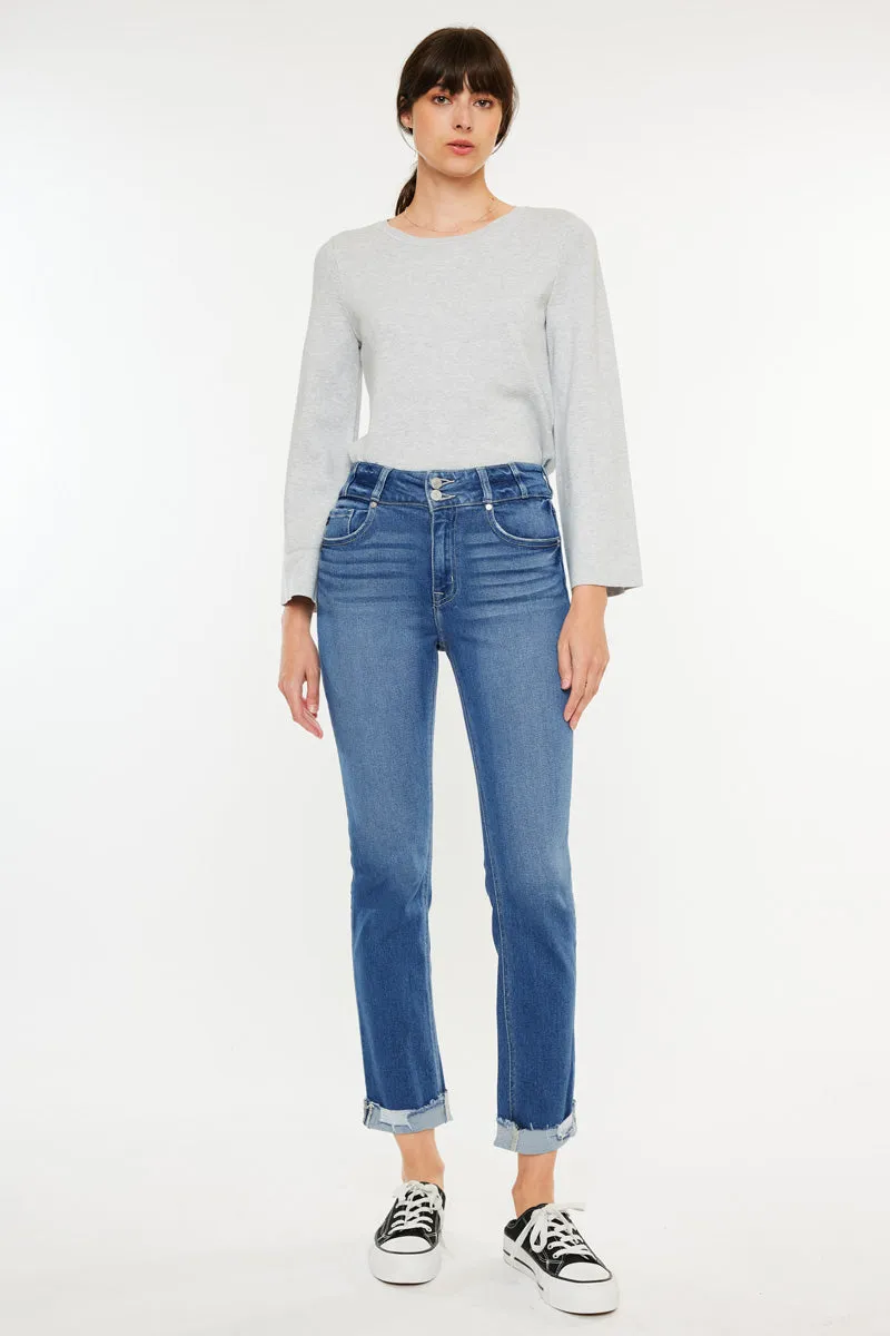 Esme Essentials High Rise Slim Straight Leg Jeans