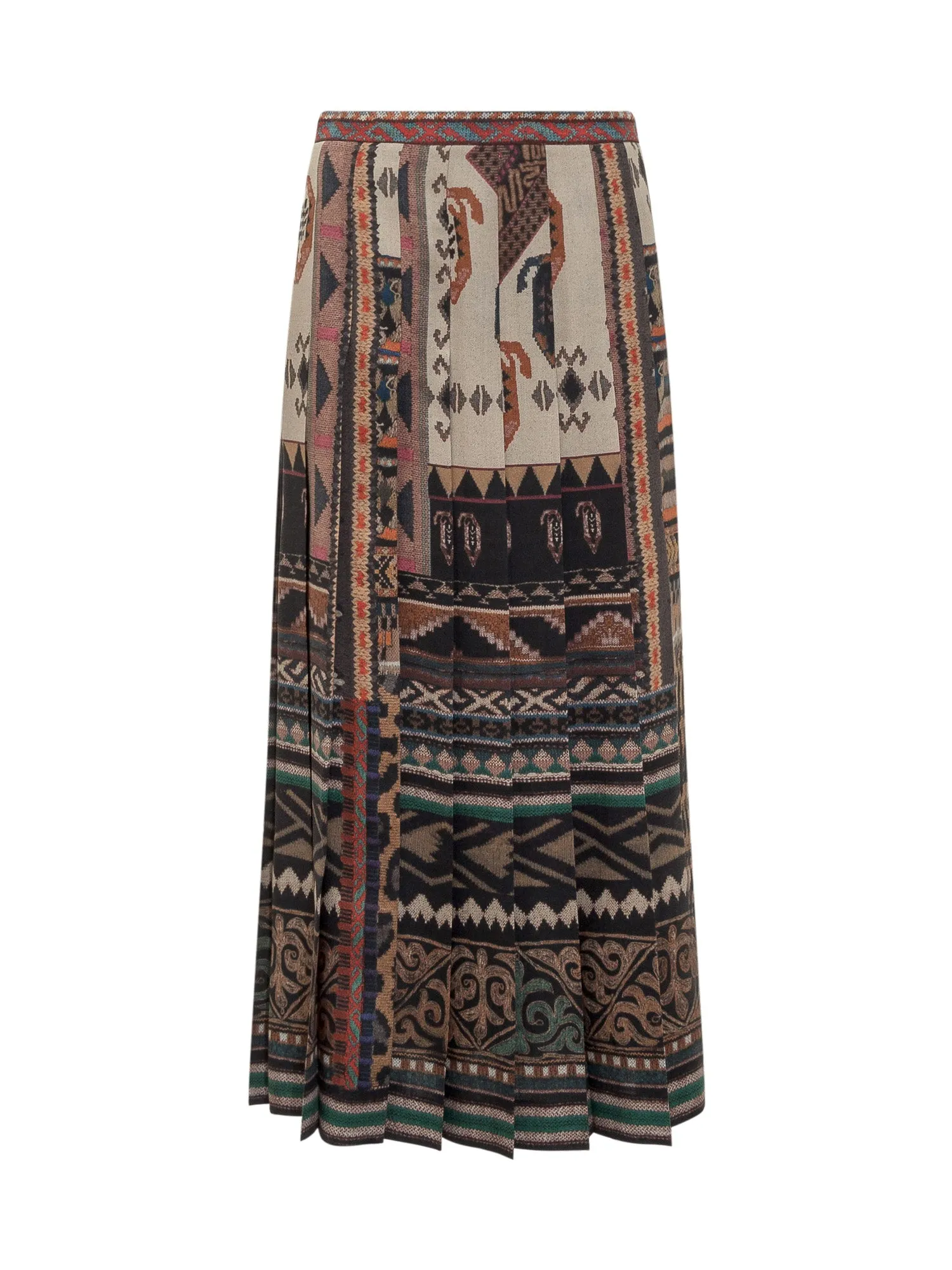 Etro Geometric Print Midi Skirt