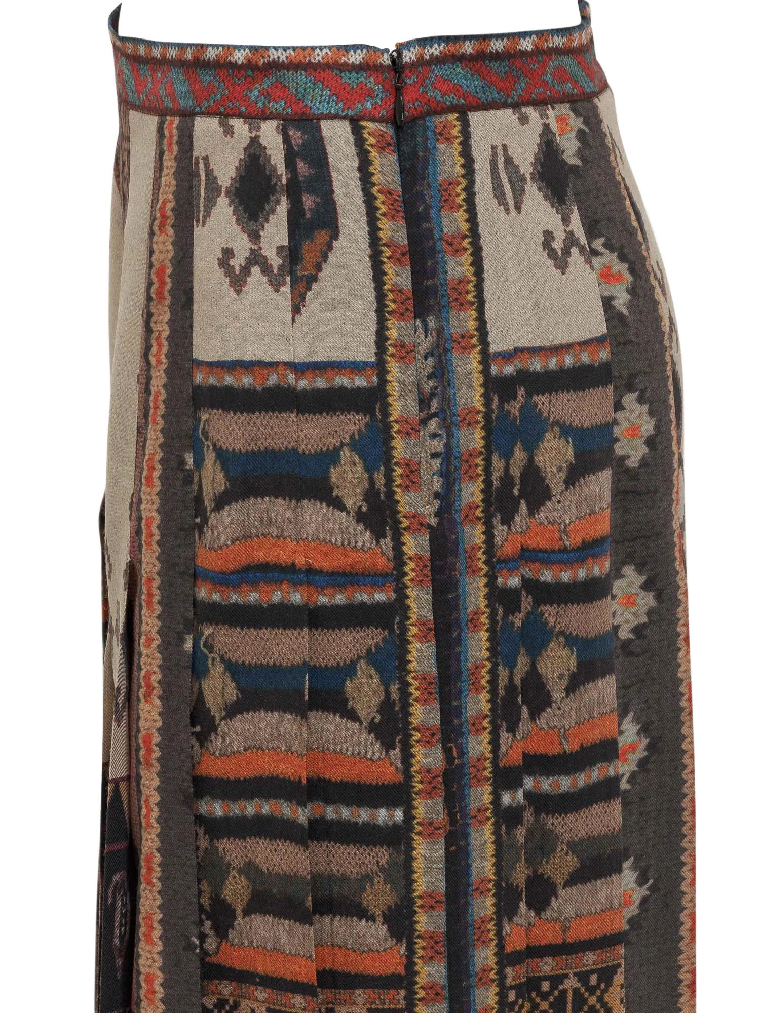 Etro Geometric Print Midi Skirt