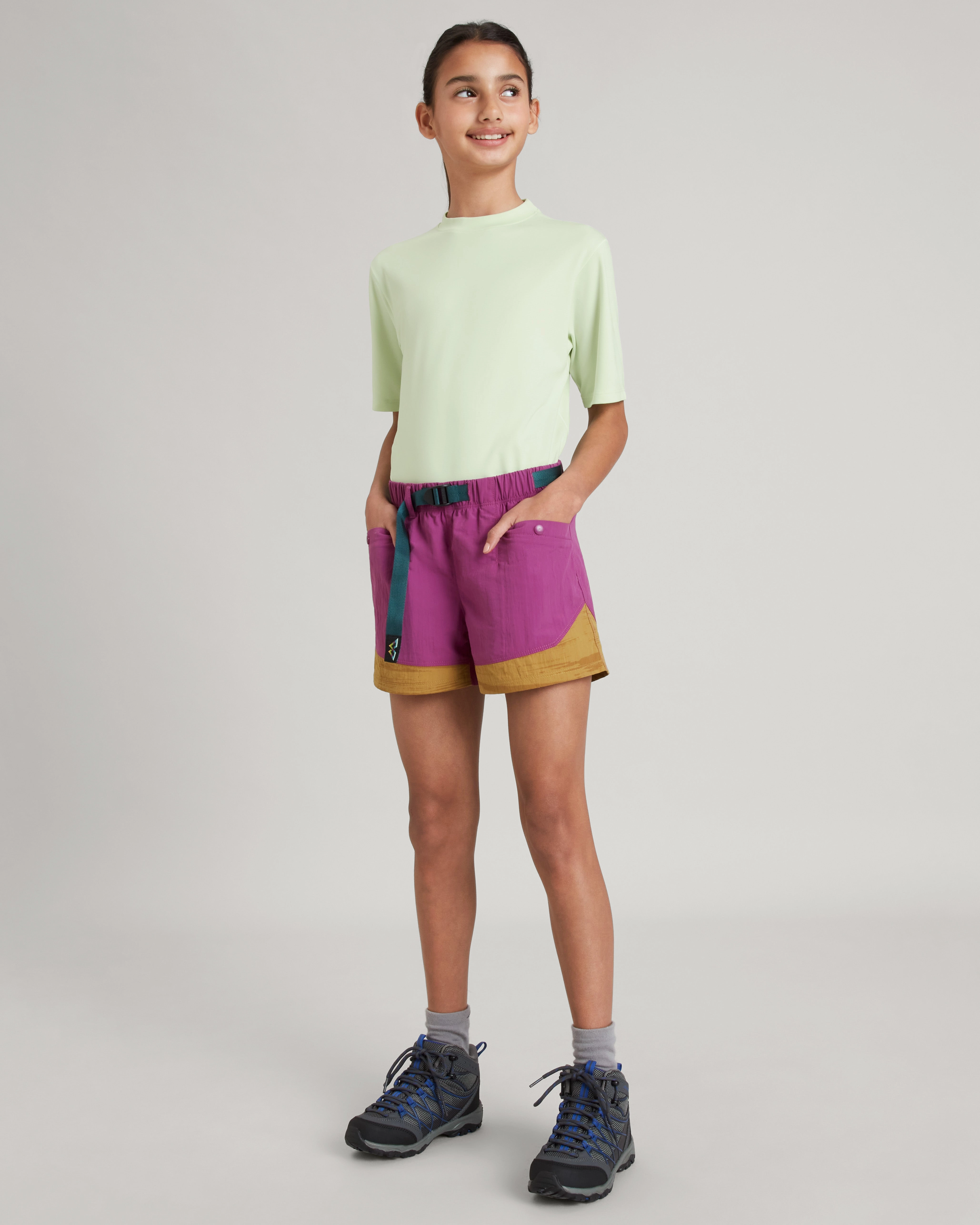 EVRY-Day Girl's Cargo Shorts - Raz/Dijon Traverse Print