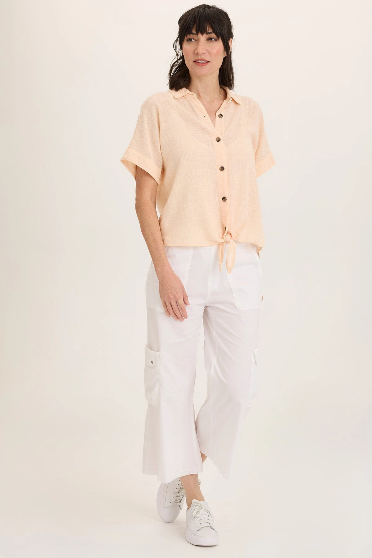 Femke Stretch Poplin Cargo Crop