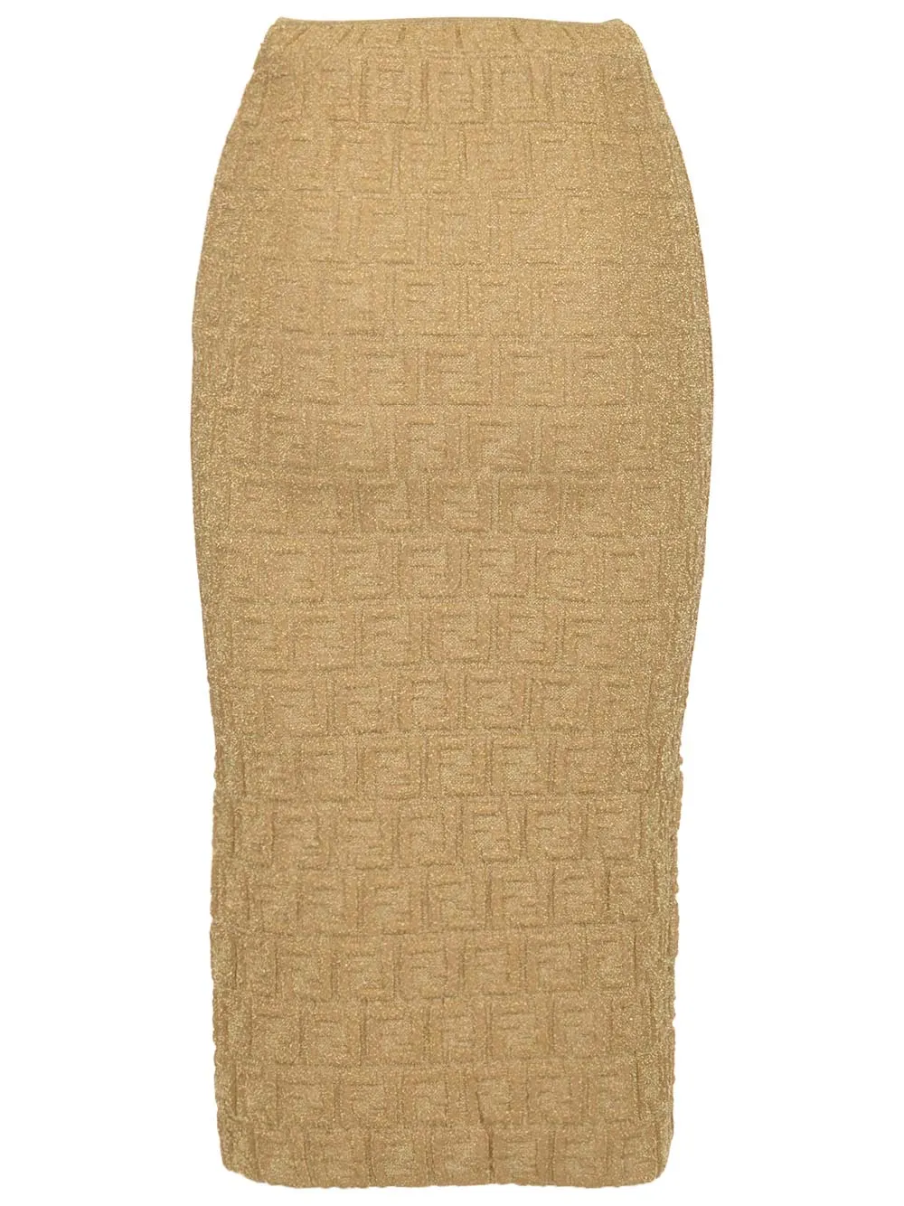 Fendi All-Over Embossed FF Motif Midi Skirt
