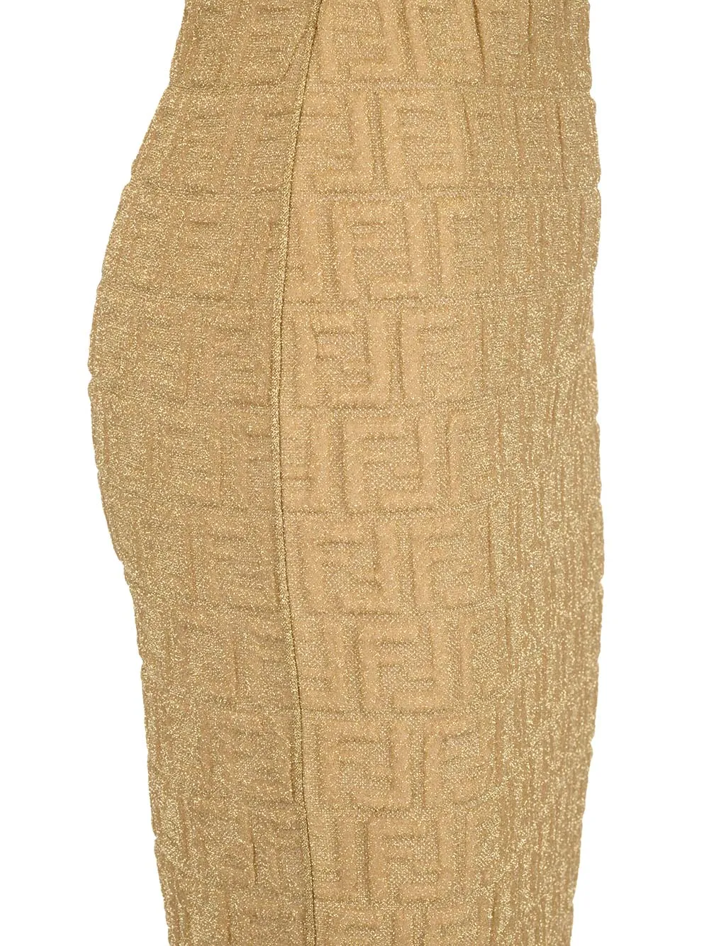 Fendi All-Over Embossed FF Motif Midi Skirt