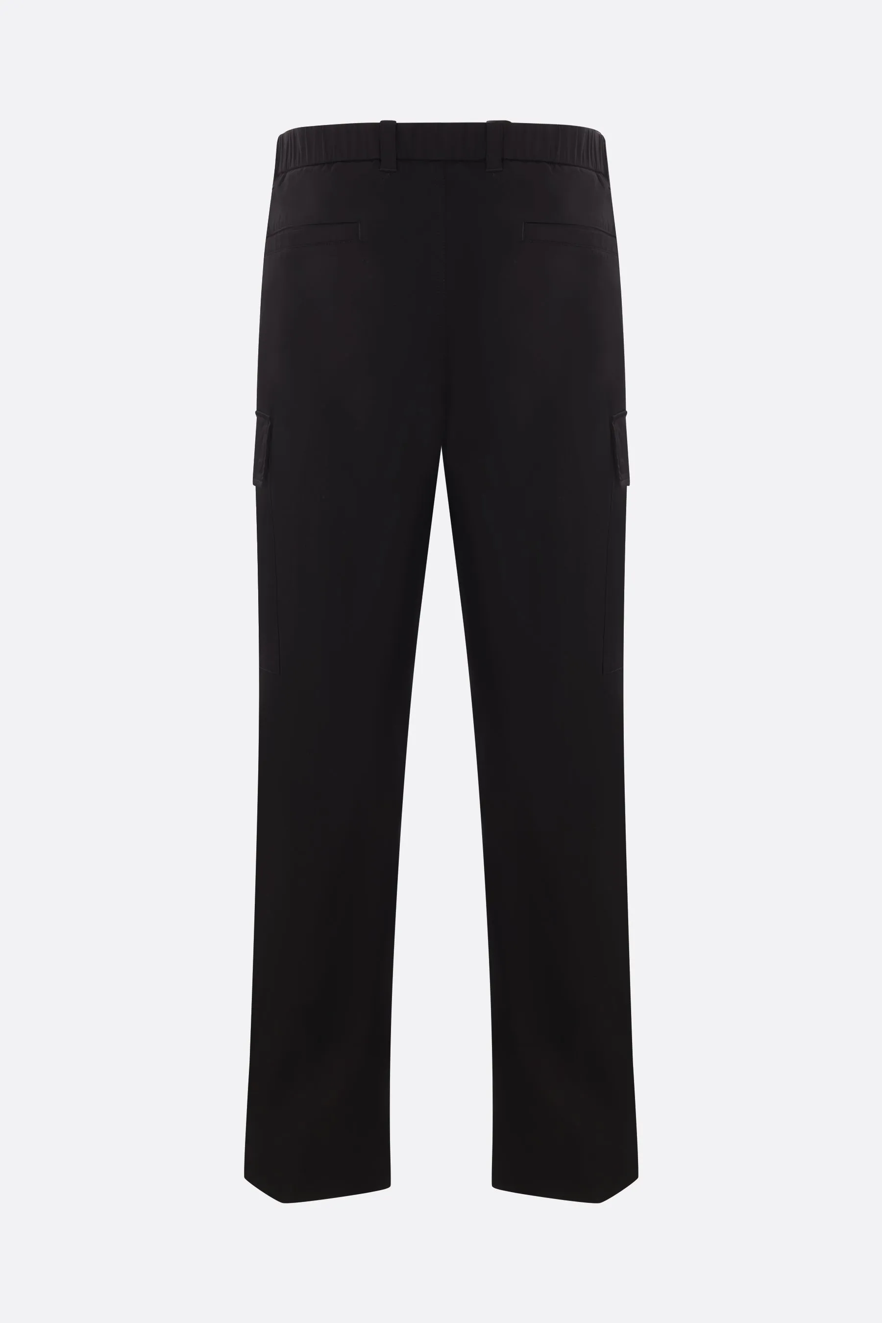 gabardine cargo trousers