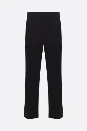 gabardine cargo trousers