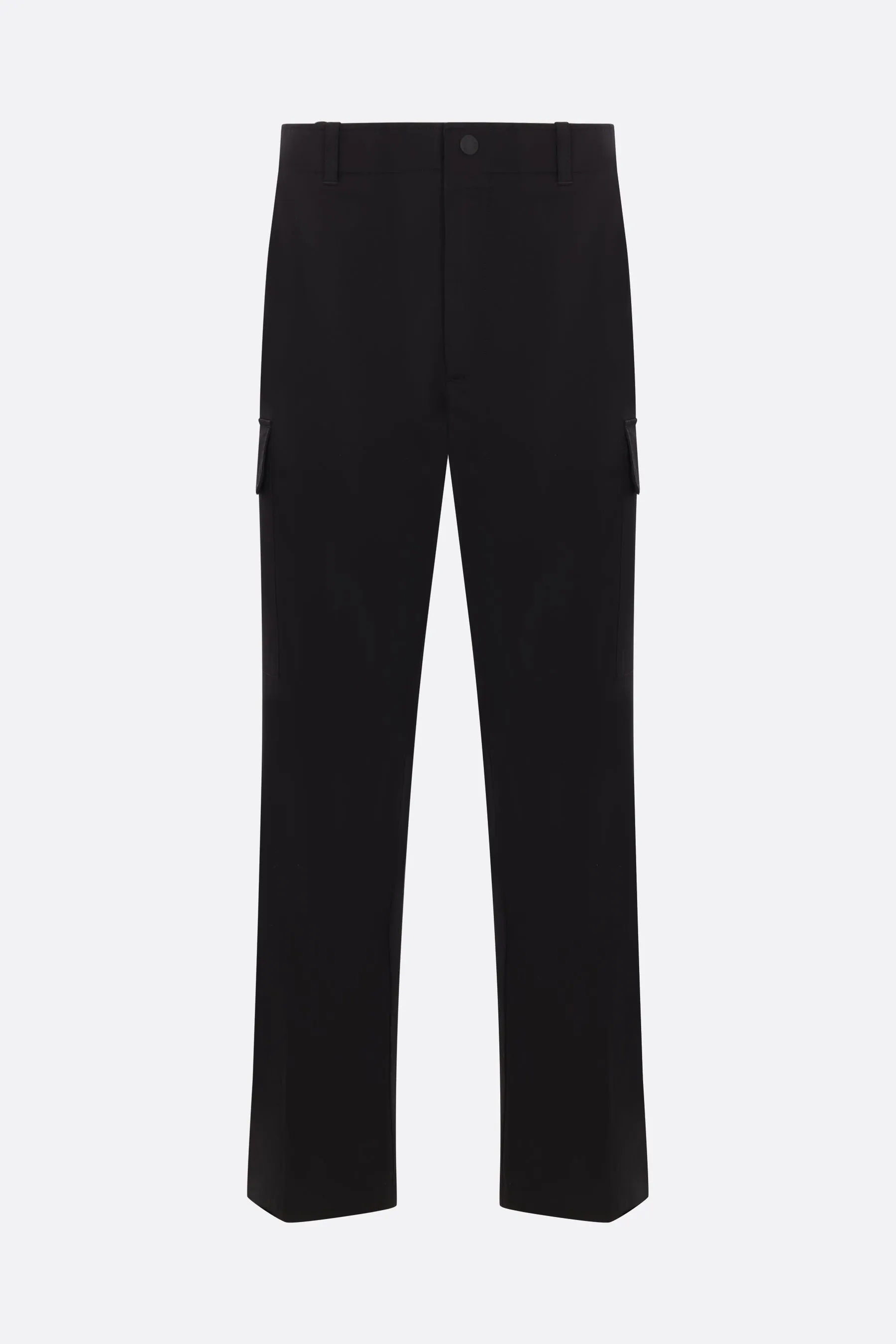 gabardine cargo trousers