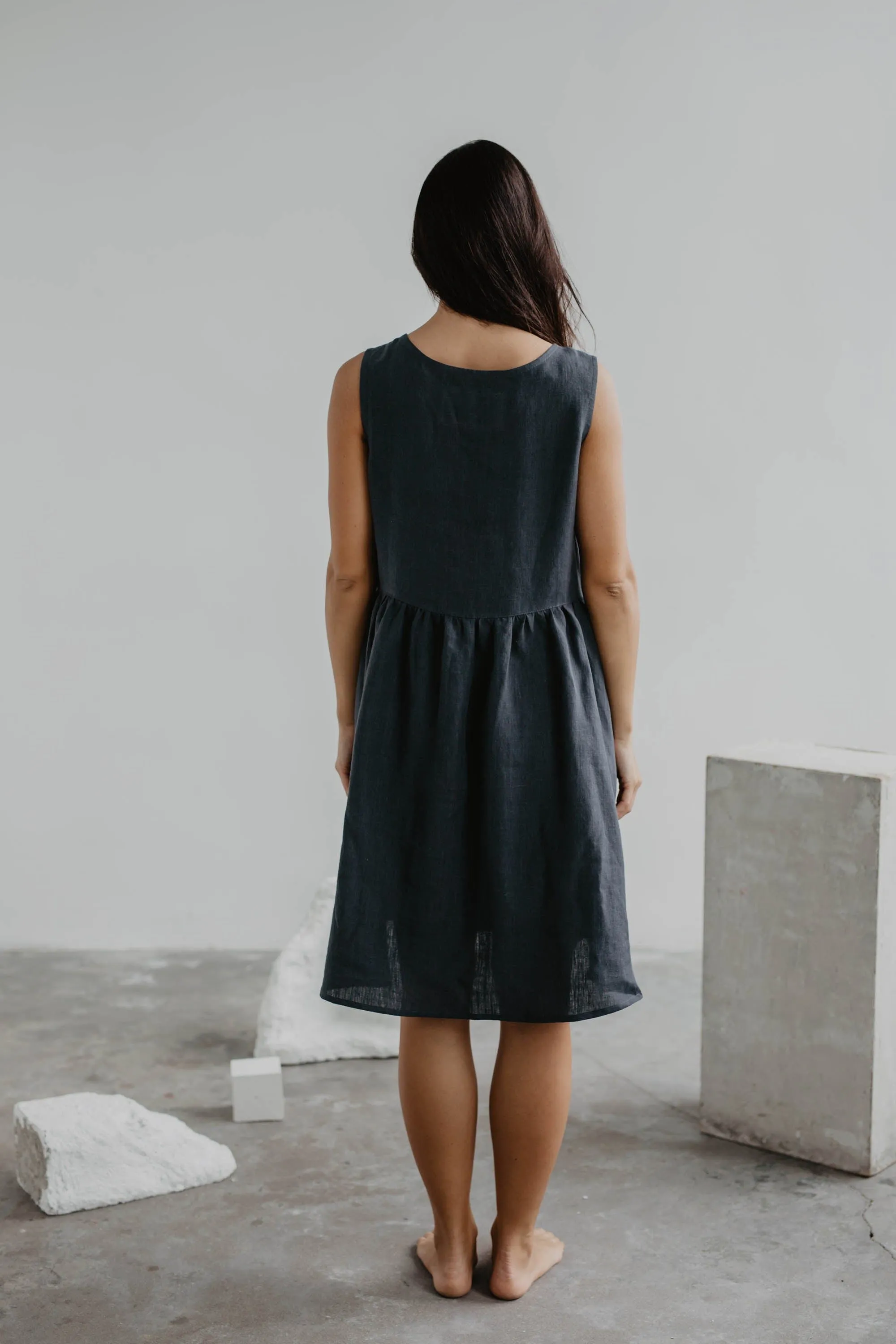 Hazel Women's Linen Sleeveless Summer Dress | Multiple Colours