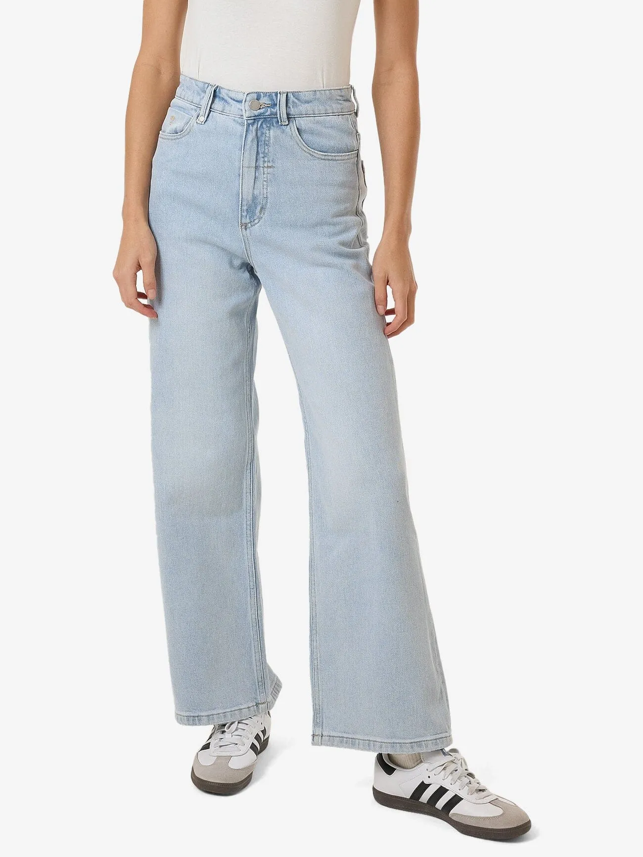 Holly High Rise Stretch Wide Jean - Ether Blue
