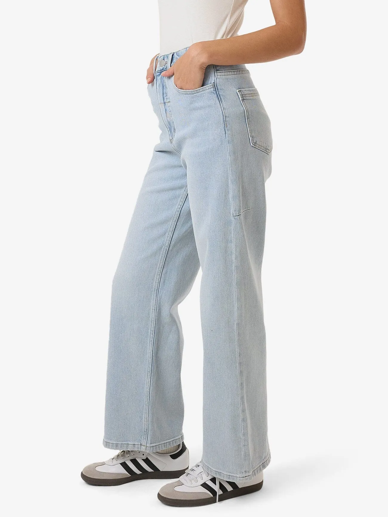 Holly High Rise Stretch Wide Jean - Ether Blue