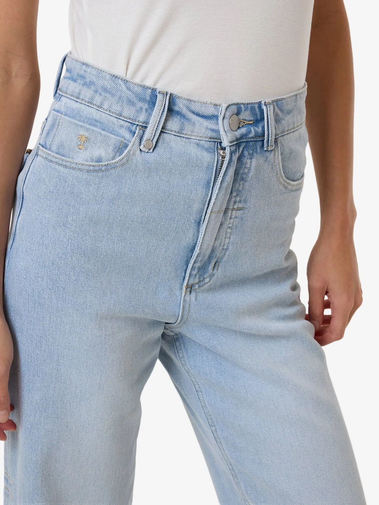 Holly High Rise Stretch Wide Jean - Ether Blue