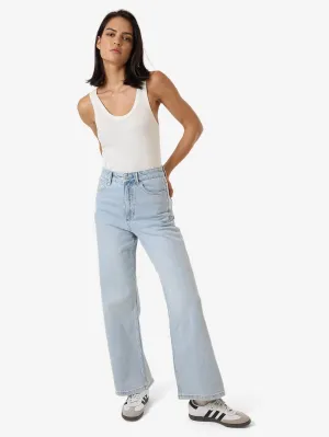 Holly High Rise Stretch Wide Jean - Ether Blue