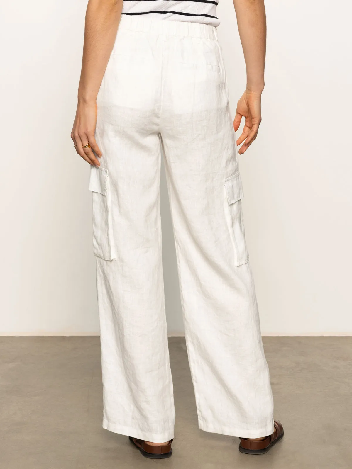 Hopper Semi High Rise Cargo Pant Bleached White
