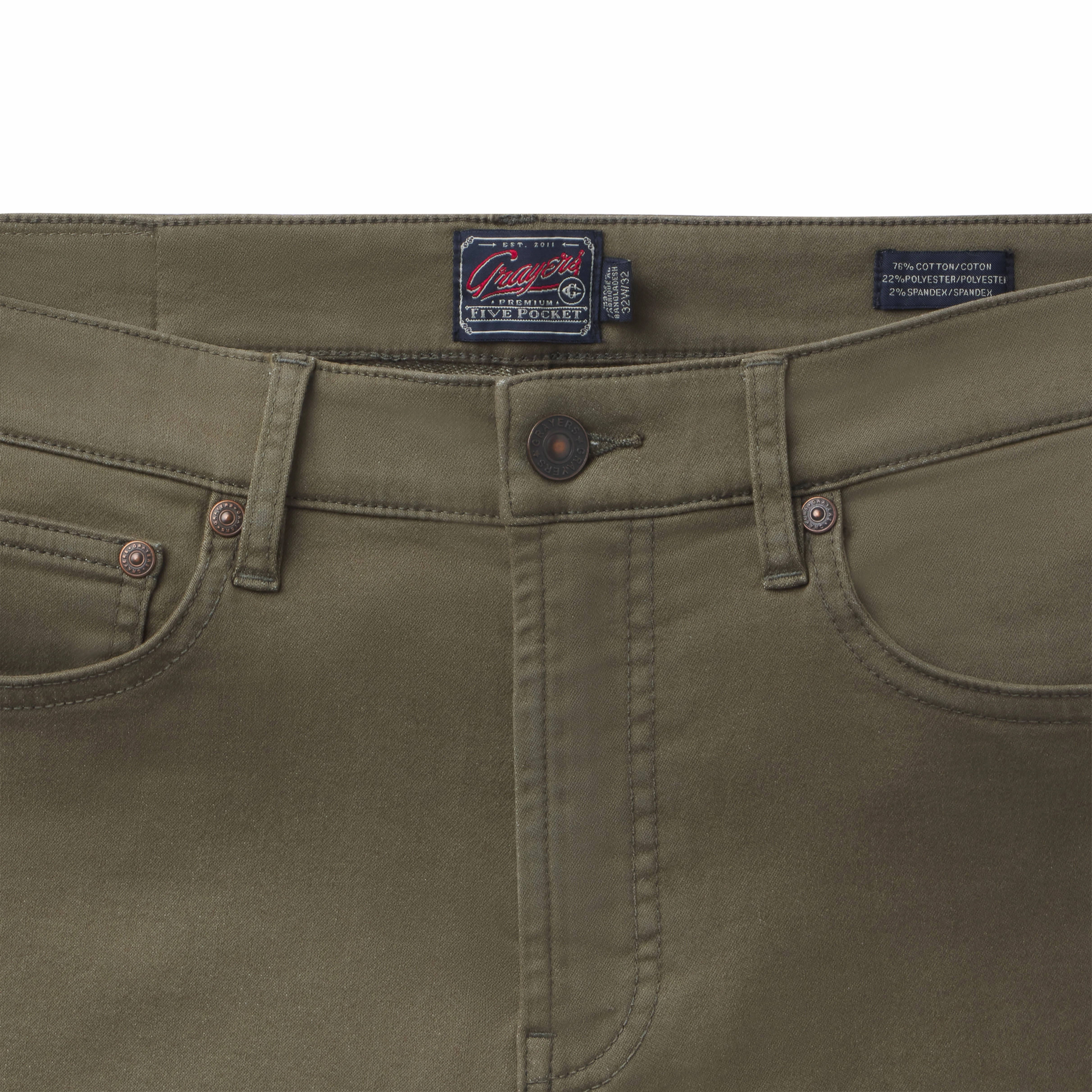 Hybrid Stretch 5 Pocket - Olive Drab