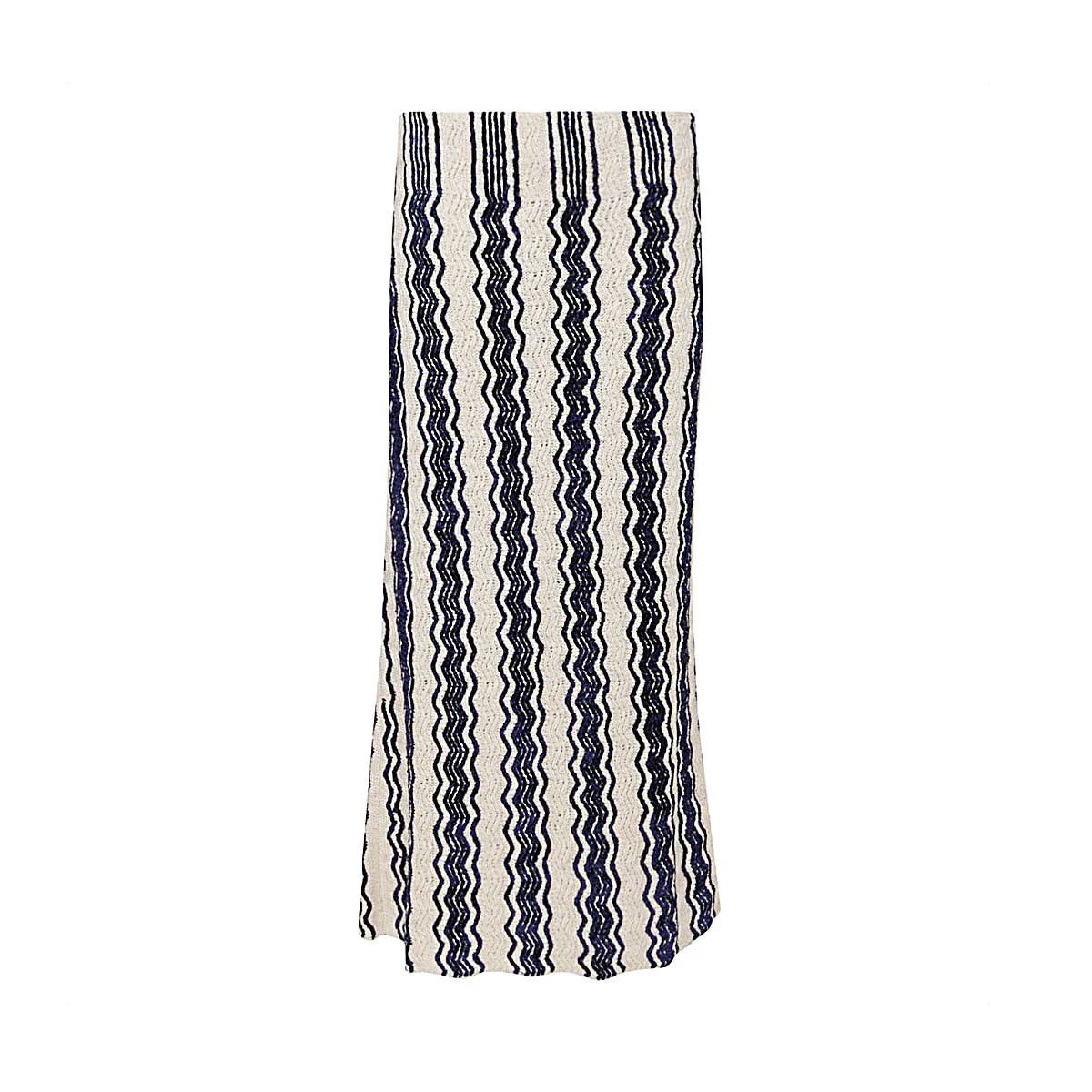 Jil Sander Chenille-Trimmed Striped Midi Skirt