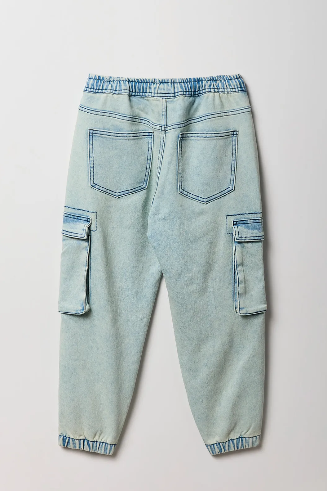 Jogger cargo en denim pour garçon